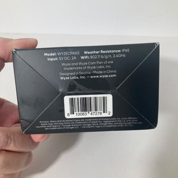 Wyze Cam Pan Black NIB Model WYZECPAN3 - Picture 6 of 6